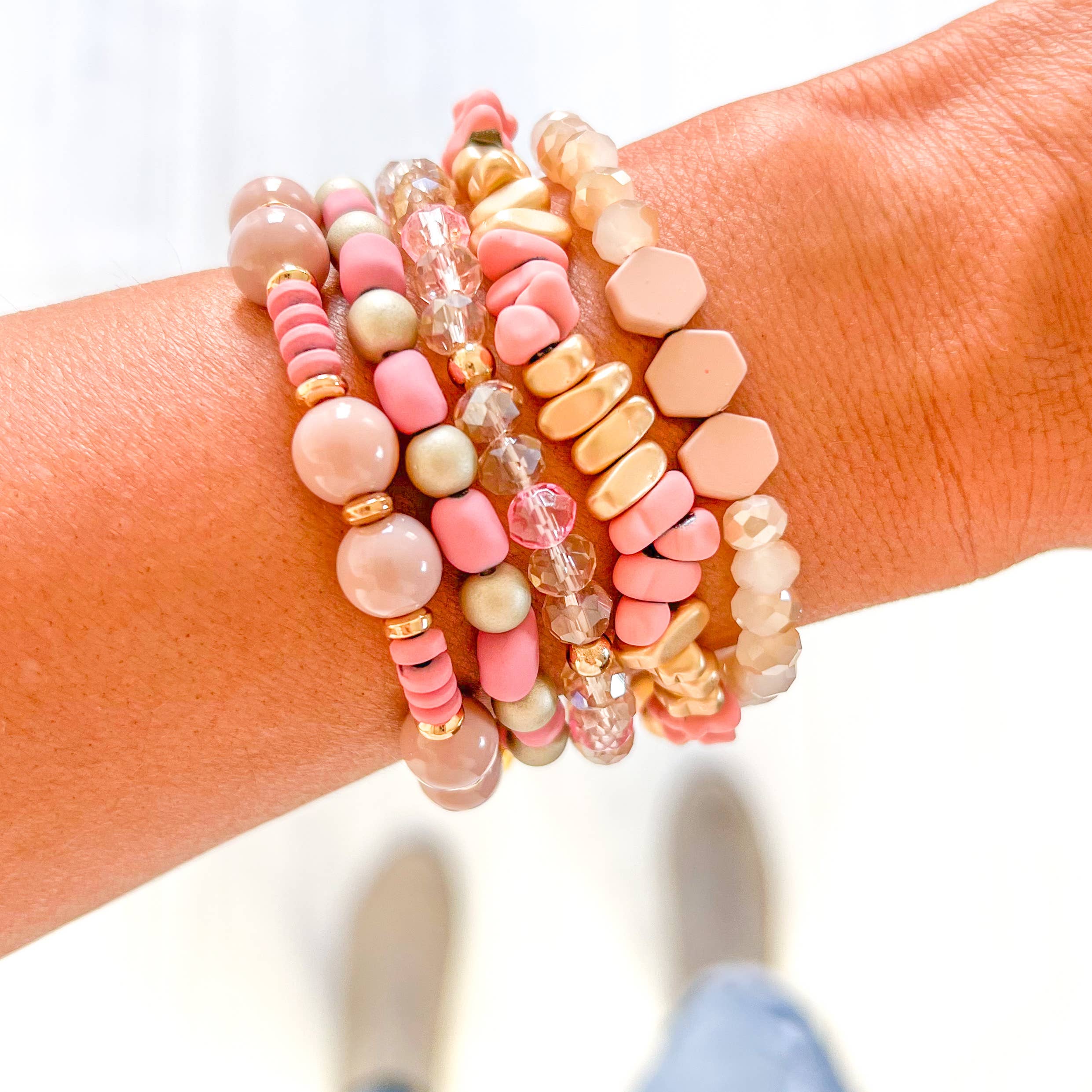 Oh My Heavens Baby Blush Pink Bracelet Stack The Promise Boutique LLC