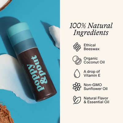 Poppy & Pout Lip Balm: Coconut Coast