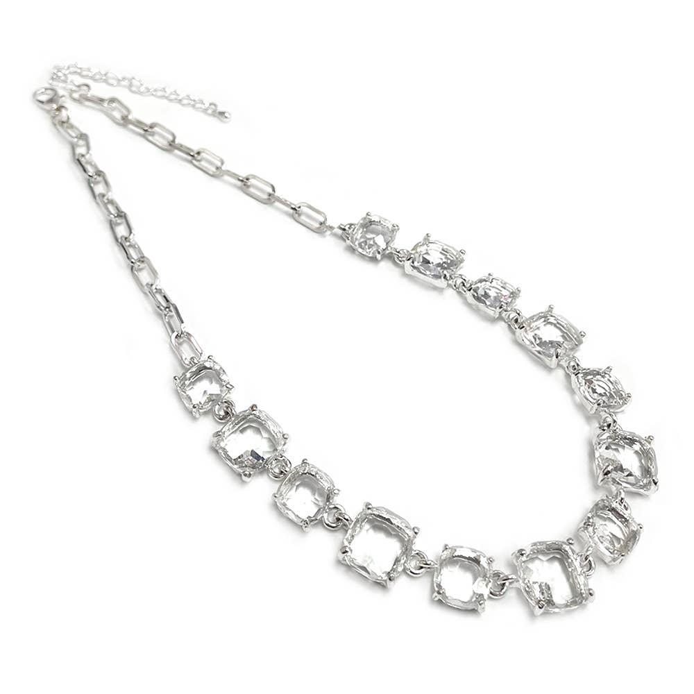 Glistening Girl Silver Necklace