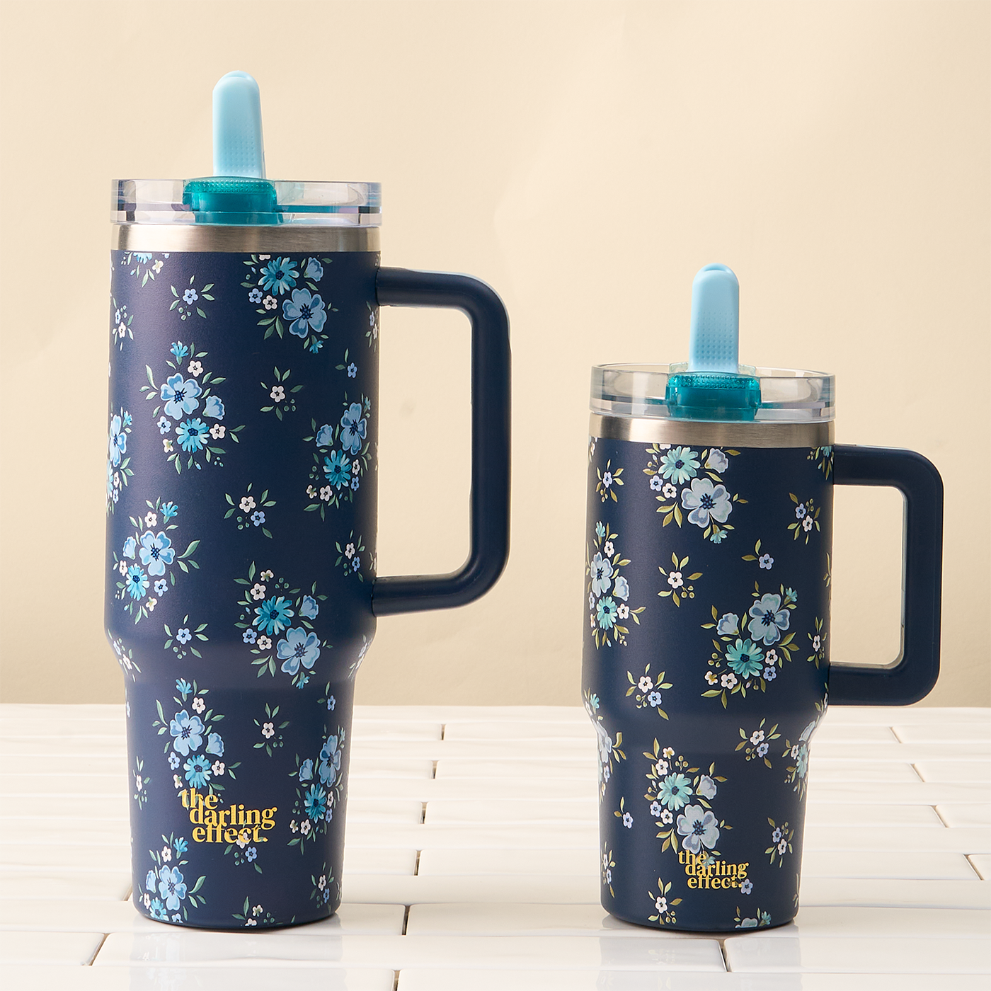 40 oz Lifestyle Flip Straw Tumbler-Endless Daydream Navy