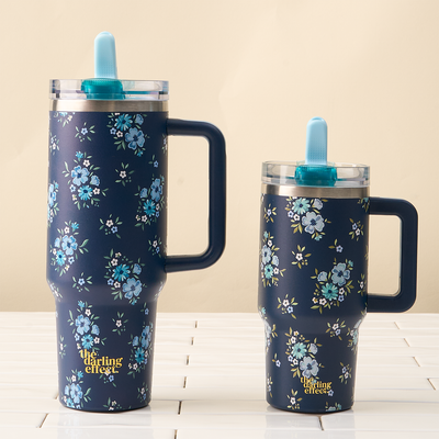 40 oz Lifestyle Flip Straw Tumbler-Endless Daydream Navy