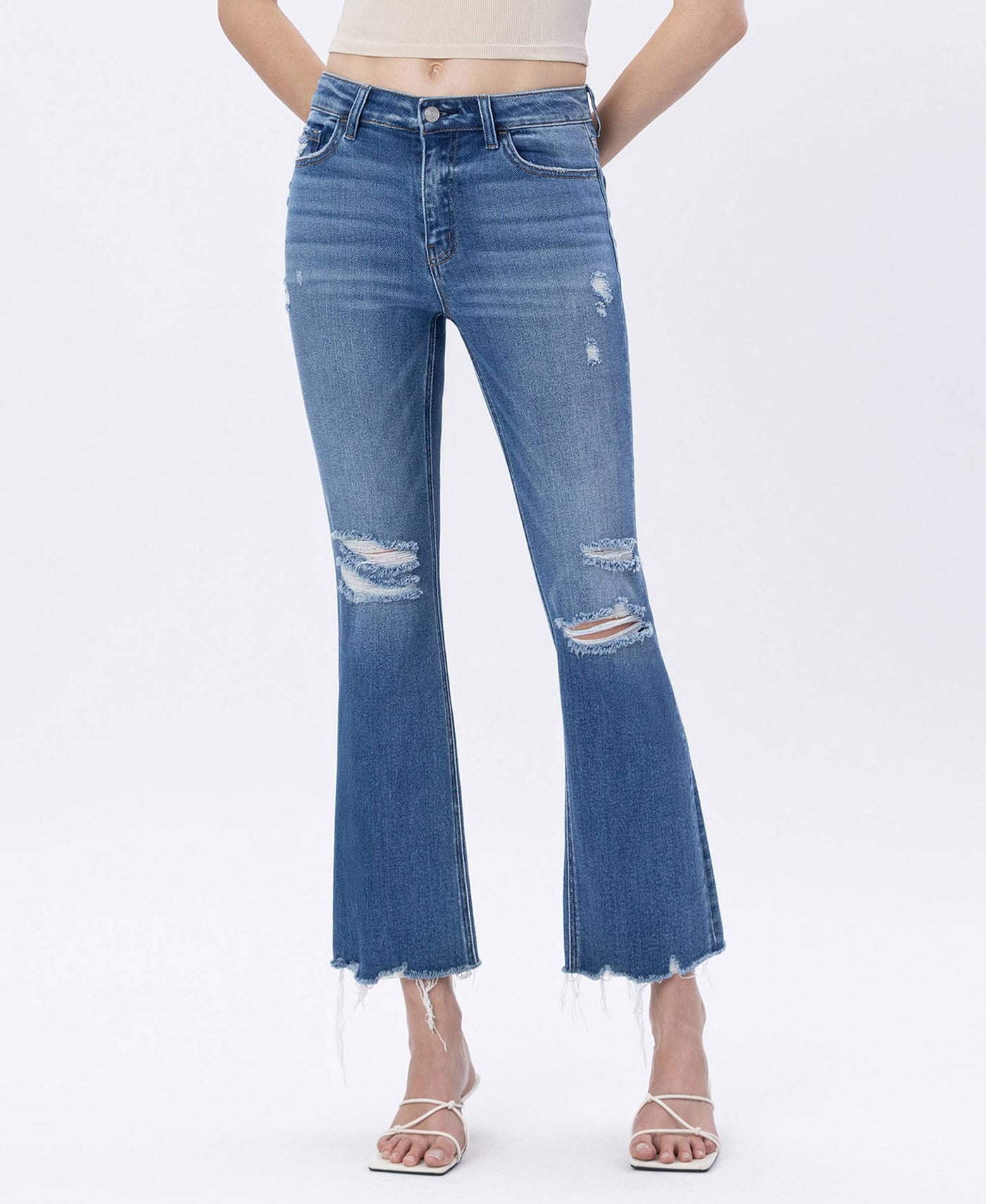 Girl On Fire High Rise Kick Flare Jeans