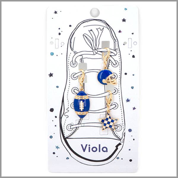 Gameday Shoe Charms: Football, Helmet, and Star