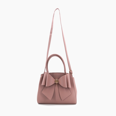 Park Double Bowtie Top Handle Satchel: Mauve