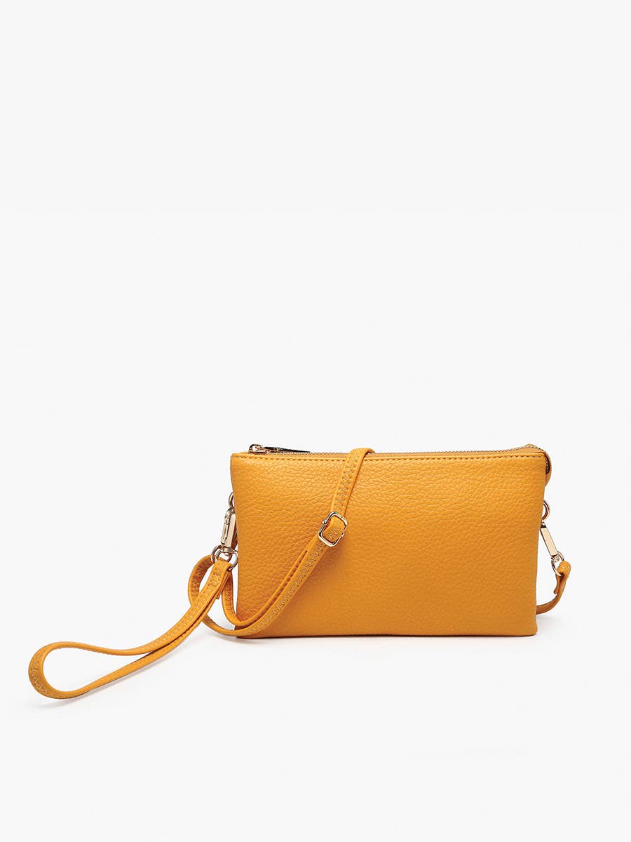 Riley 3 Compartment Crossbody/Wristlet: Pale Orange