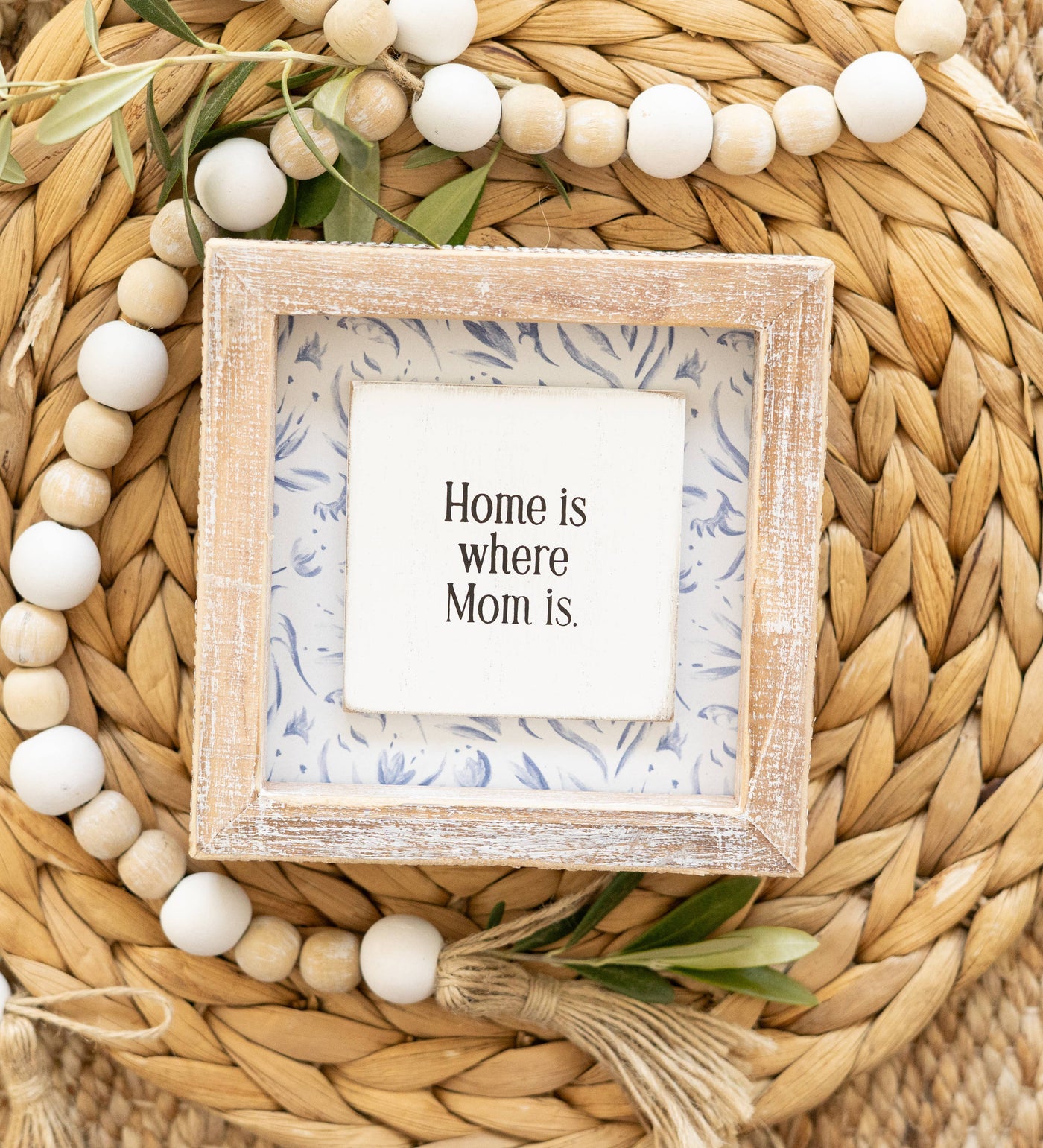 Home Is Where Mom Is Reversible Wood Decor