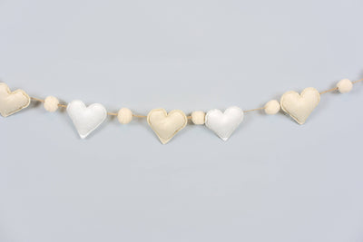 Full Of Love Felt Heart Garland Decor