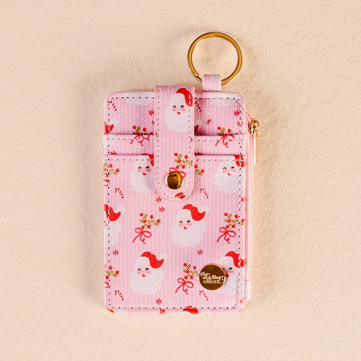 The Darling Effect Keychain Wallet: Holly Jolly Santa