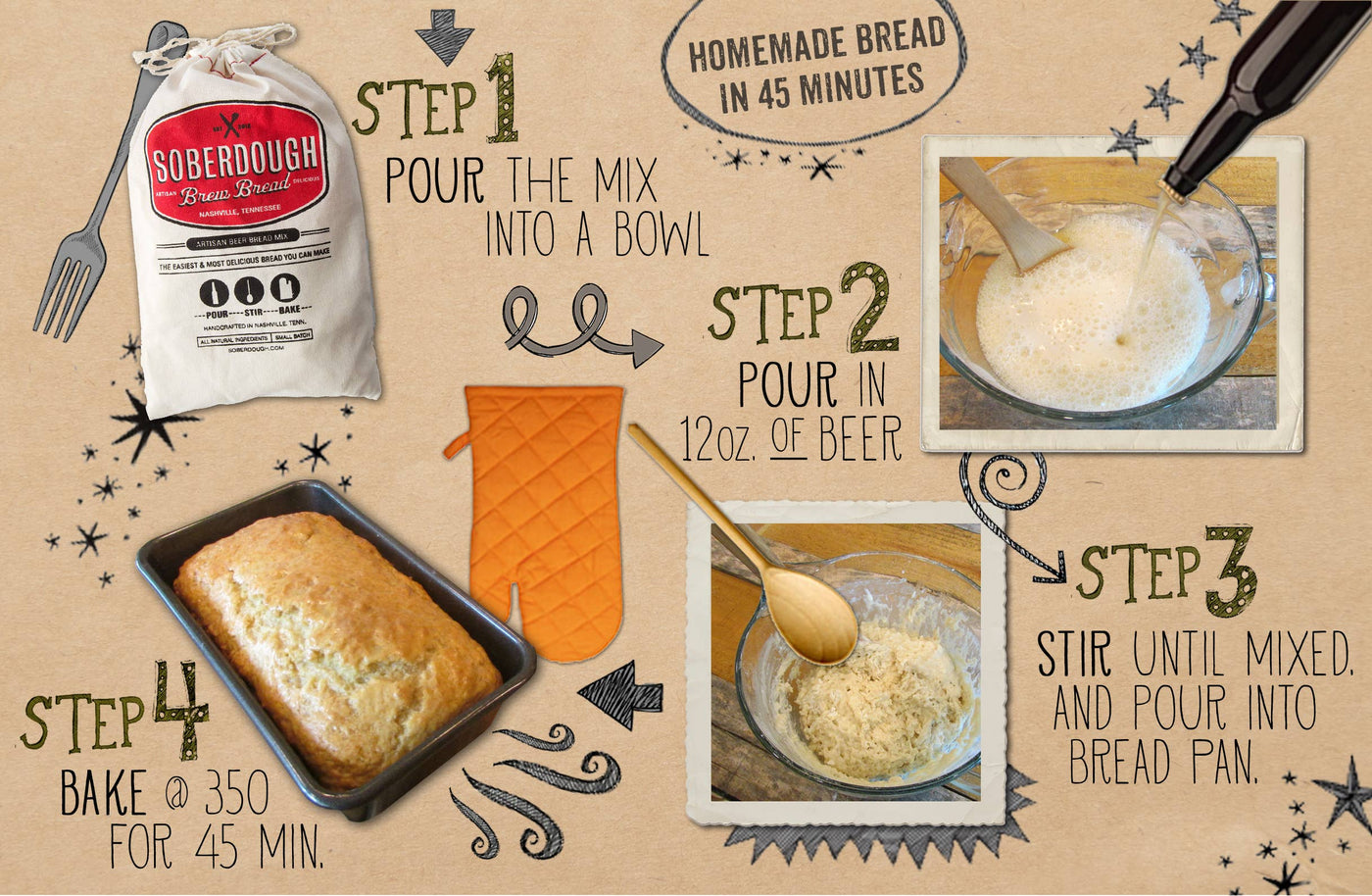 Soberdough Bread Kit: Cornbread and Ale
