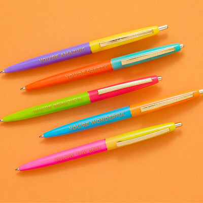 5 Piece Compliment and Affirmations Pen Set: Taylor Elliott Designs