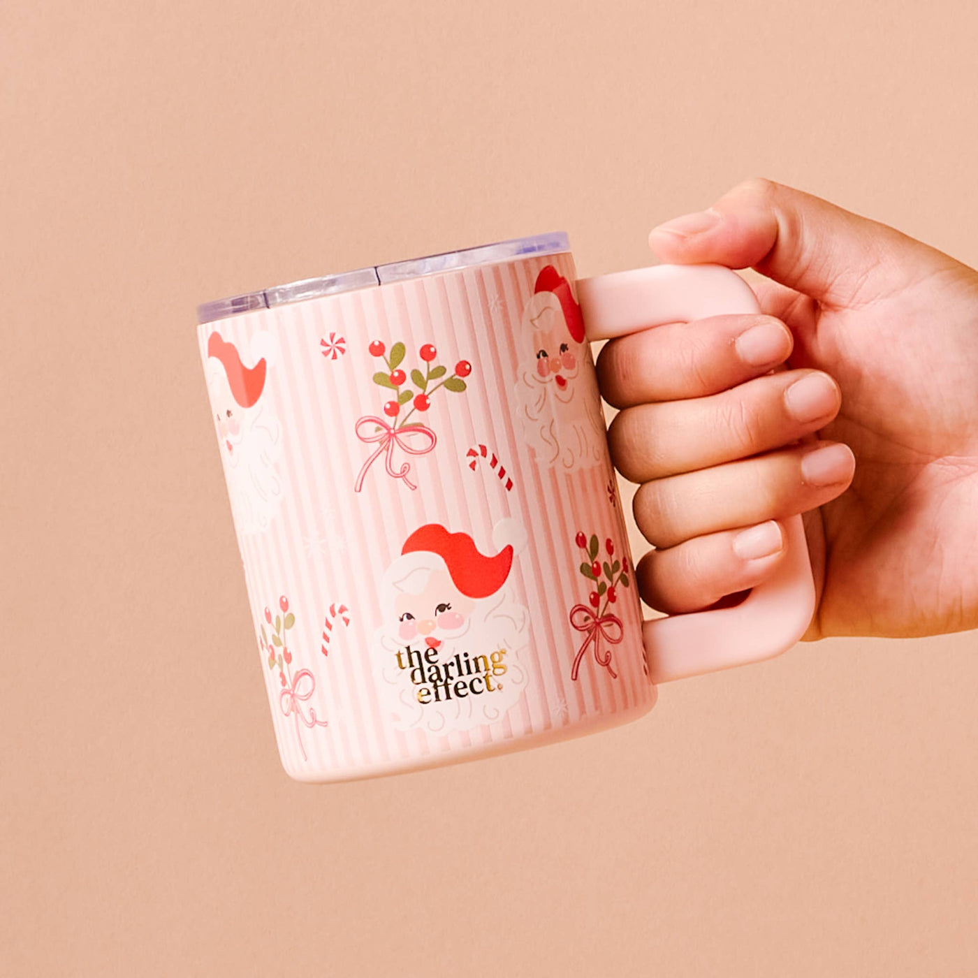 14 oz Insulated Mug-Holly Jolly Santa