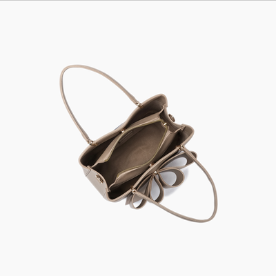 Jenna Bow Fall Satchel Purse: Taupe
