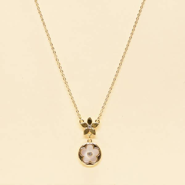 Flower Queen Necklace- Gold