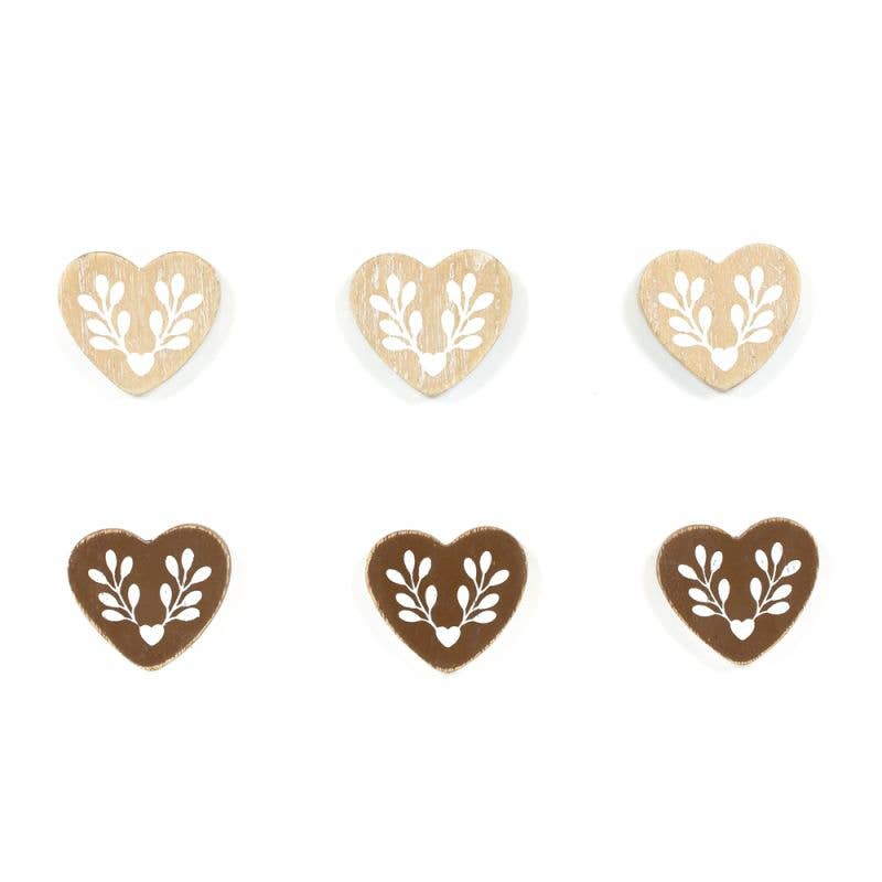 Love the Season Wood Hearts Set of 6