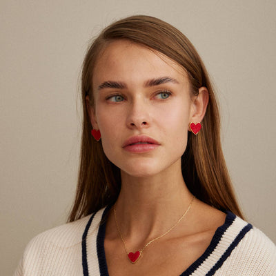 Heart in a Daze Red Druzy Necklace
