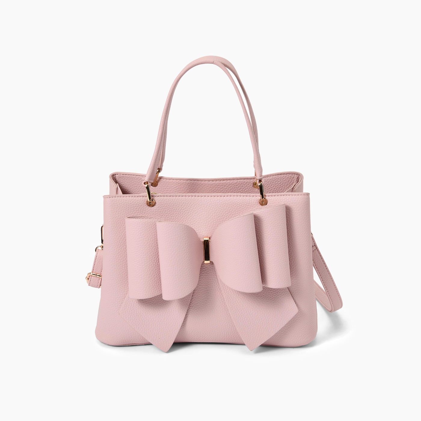 Jenna Bow Fall Satchel Purse: Blush