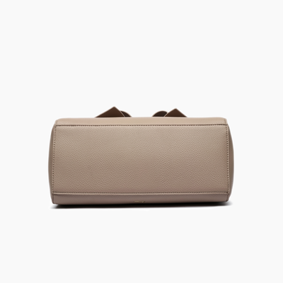 Park Taupe Double Bowtie Top Handle Satchel