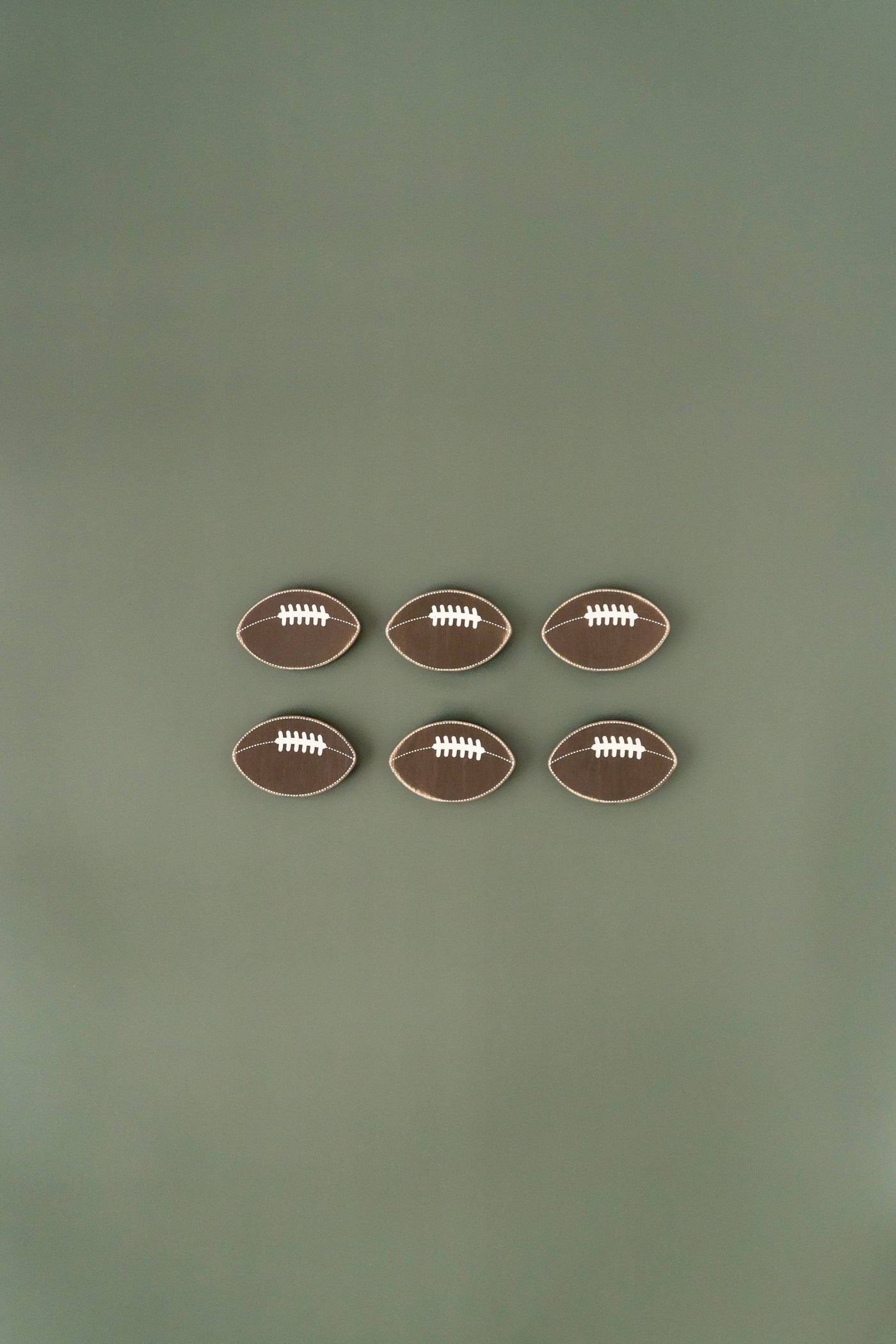 Wood shapes set of 6 Footballs
