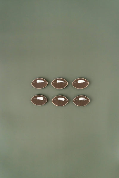 Wood shapes set of 6 Footballs