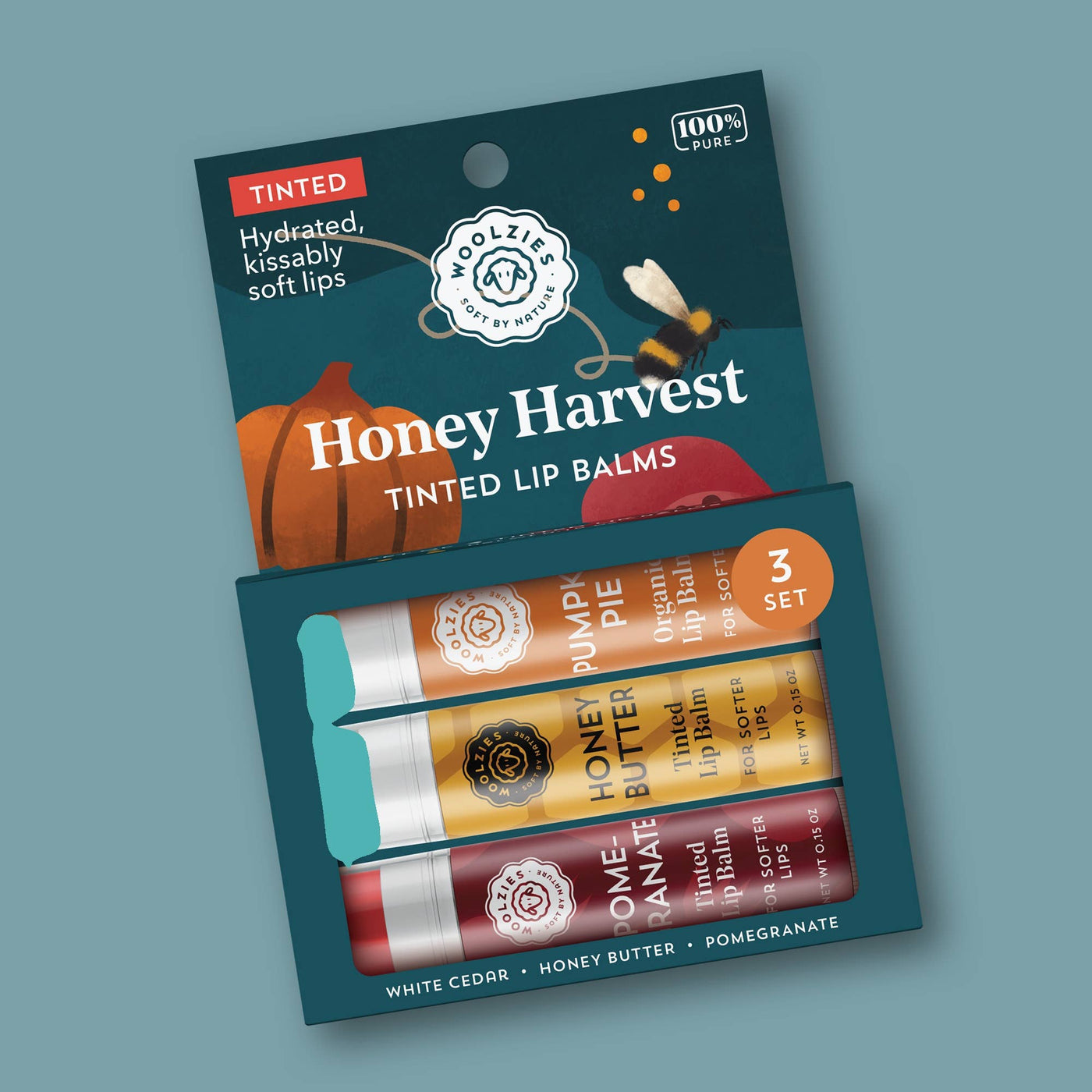 Tinted LIp Balm Trio: Honey Harvest