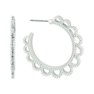 The Scalloped Sweetheart Hoop Earrings
