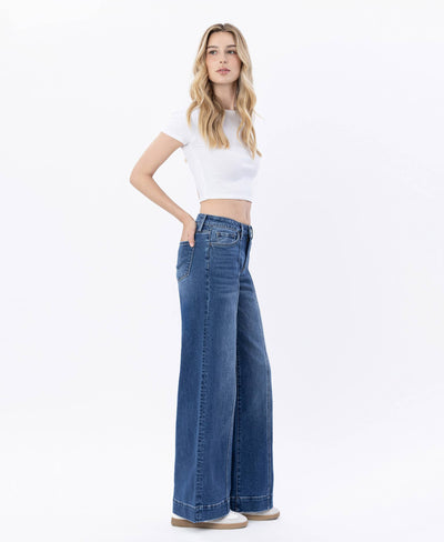 Time to Trend High Rise Wide Leg Jeans