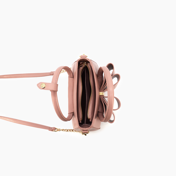 Madeline Bow Crossbody Bag: Mauve