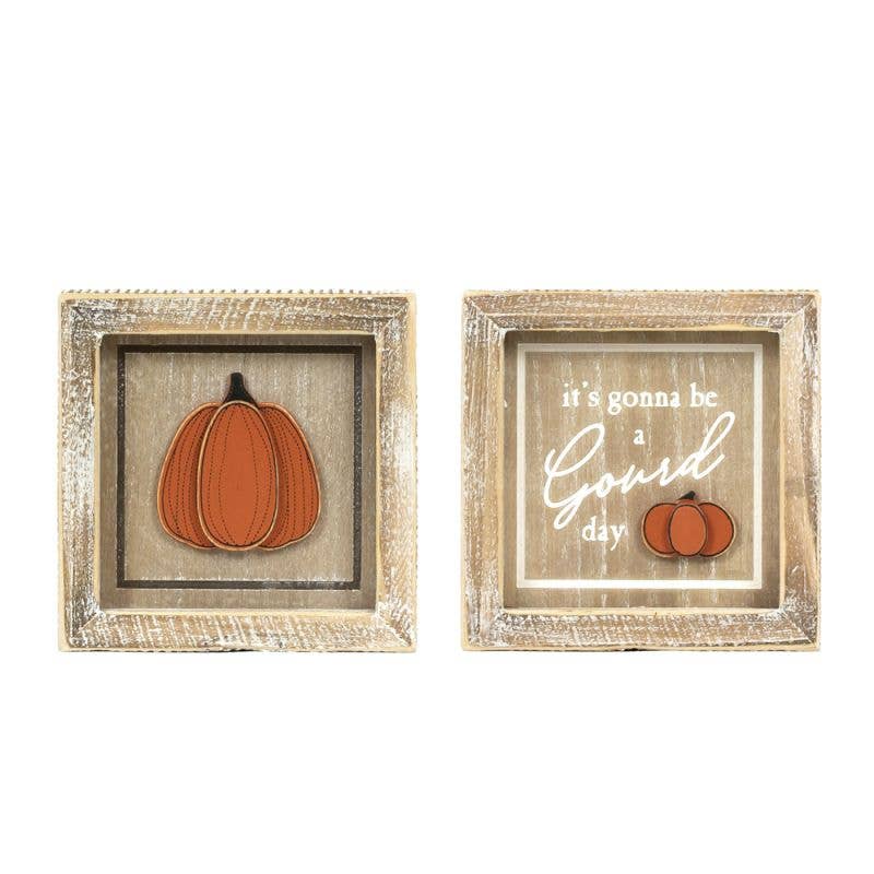 It's Gonna Be A Gourd Day Reversible Wood Decor