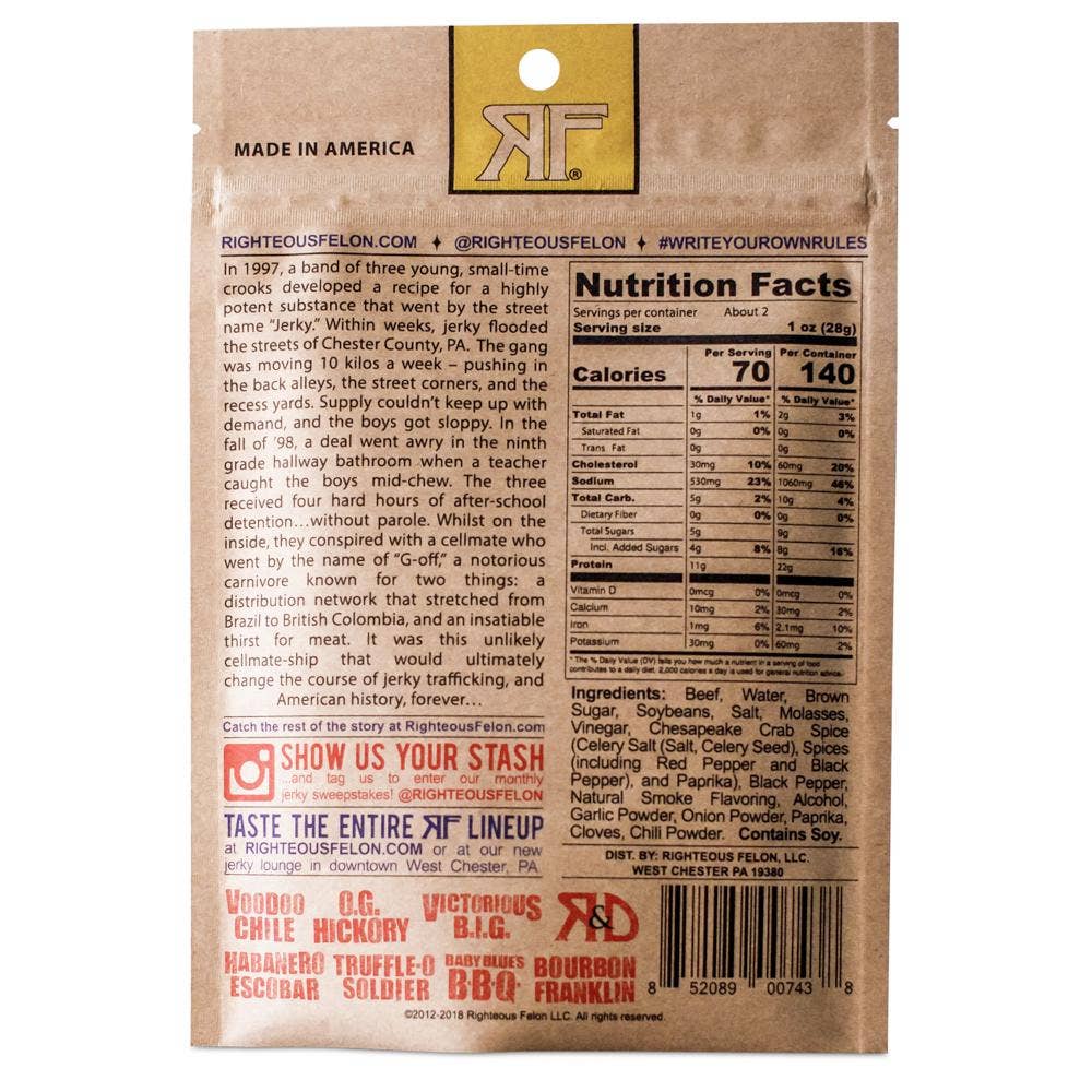 Maryland Monroe Beef Jerky 2oz