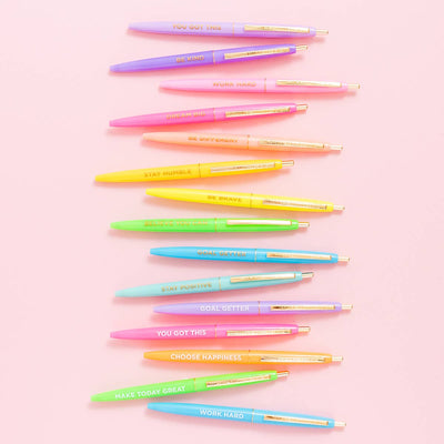 10 Piece Assorted Colors Gel Pen Set: Taylor Elliott Designs