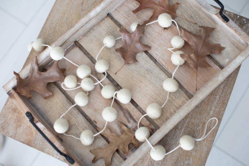 White As Snow Felt Garland