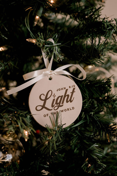 Light of The World Ornament I Christian Faith