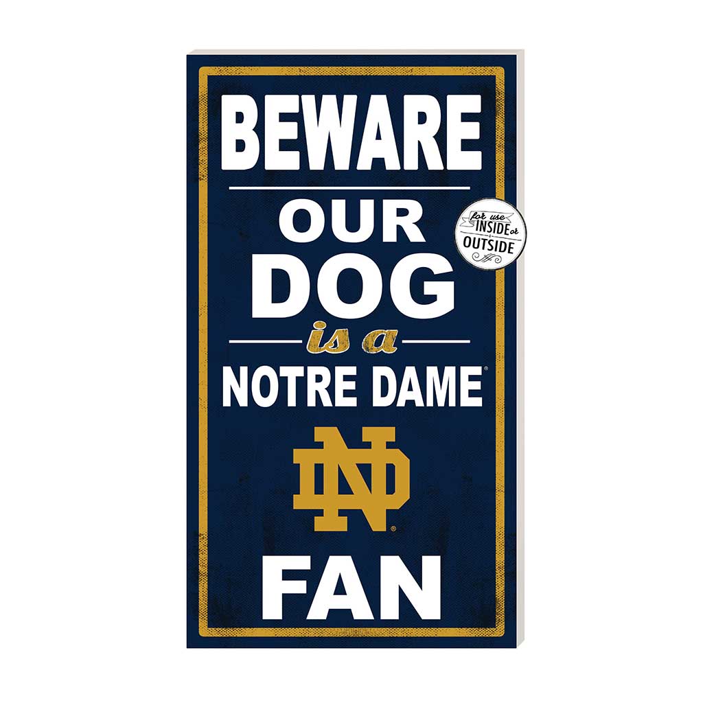 11x20 BEWARE of Dog Notre Dame Fighting Irish