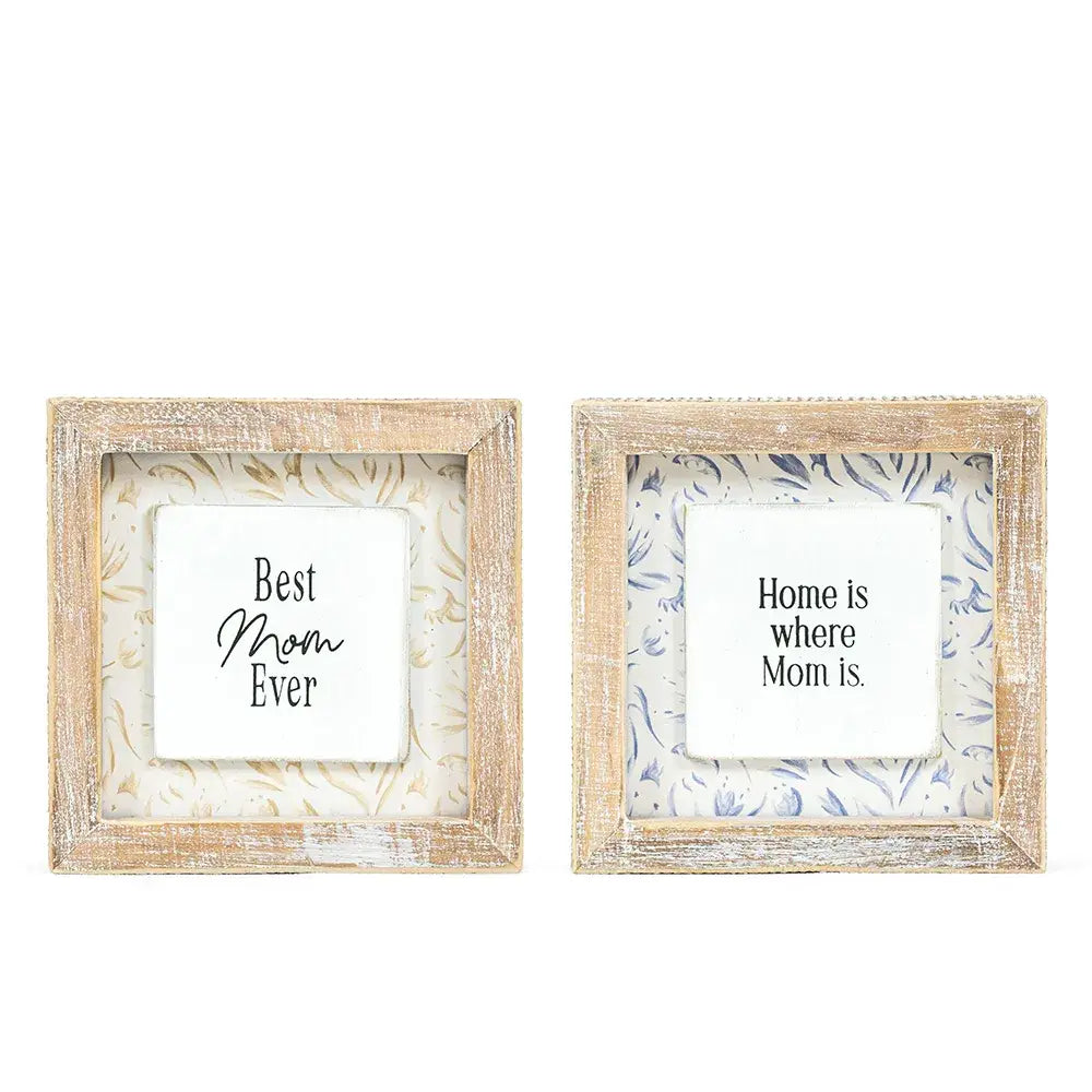 Home Is Where Mom Is Reversible Wood Decor