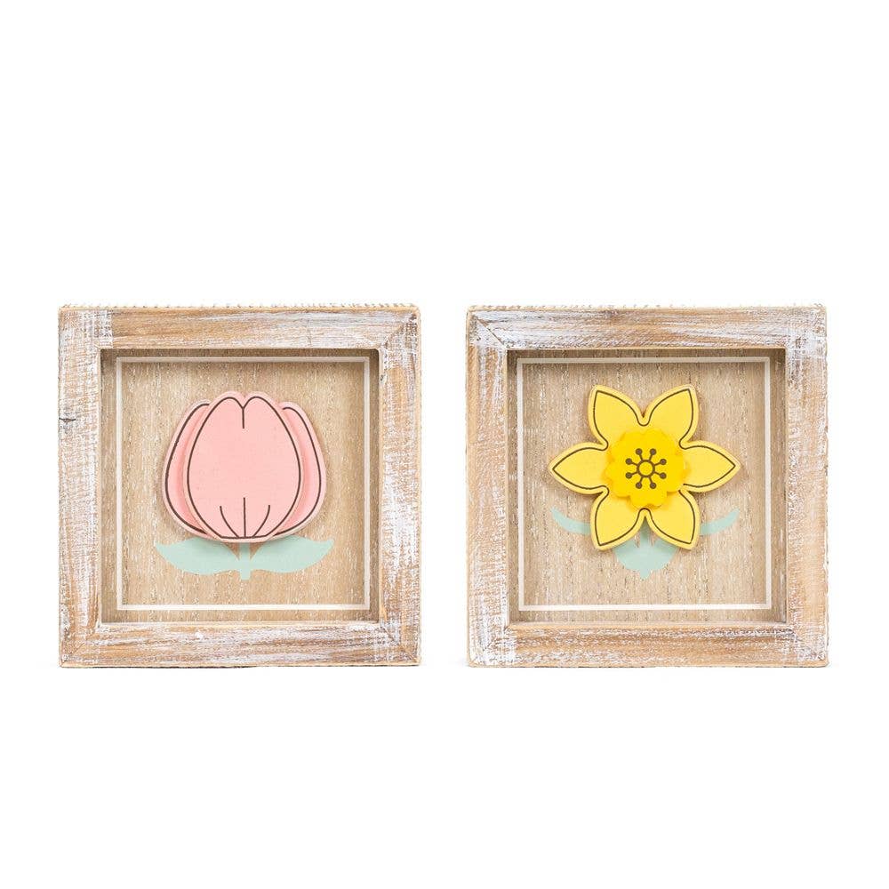Tulip/Daffodil Spring Wood Decor