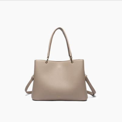 Jenna Bow Fall Satchel Purse: Taupe