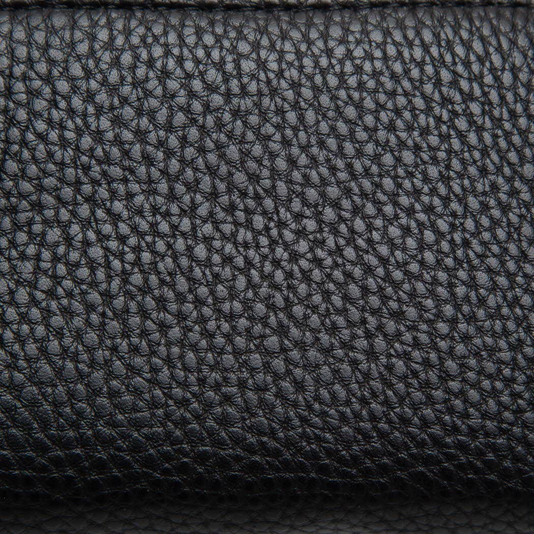 Heather Zip Wallet: Black