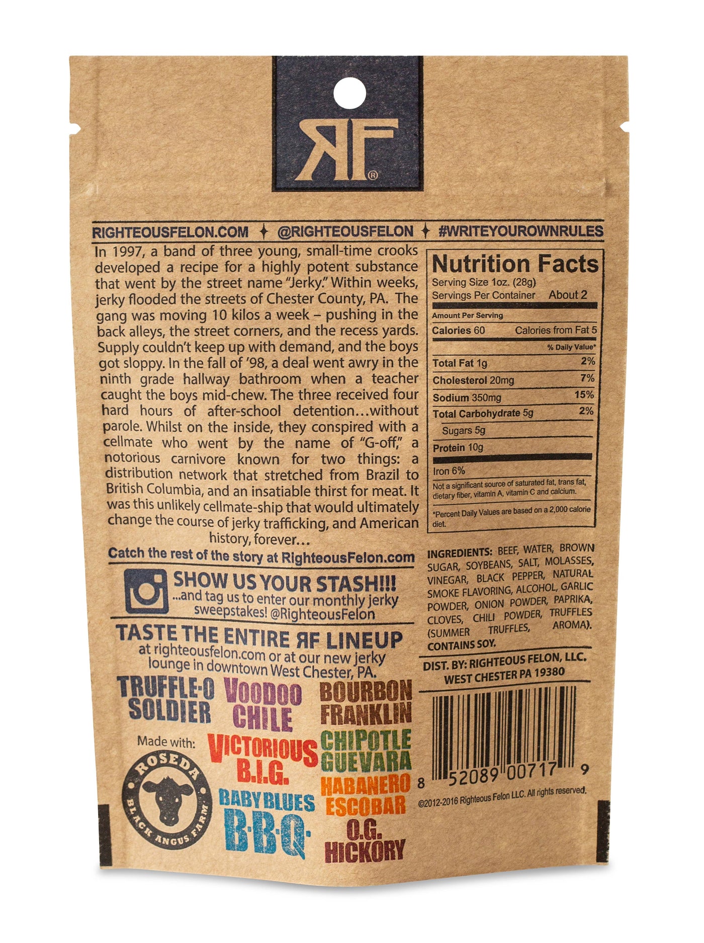 Truffle-O Bill Beef Jerky 2oz