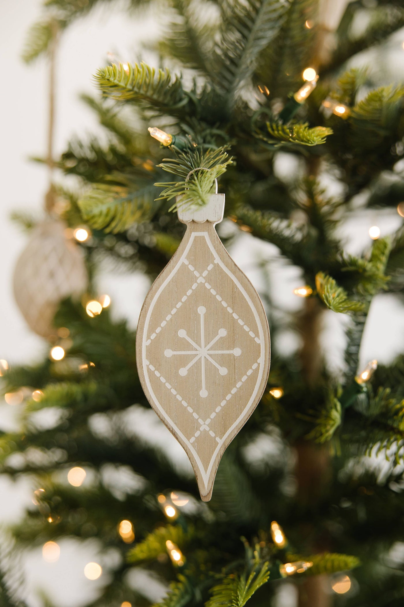 Christmas Lights Wooden Ornament