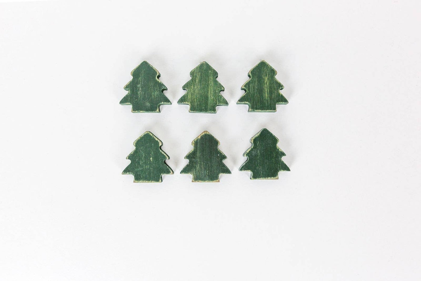 Oh Christmas Tree Set of 6 Wooden Trees