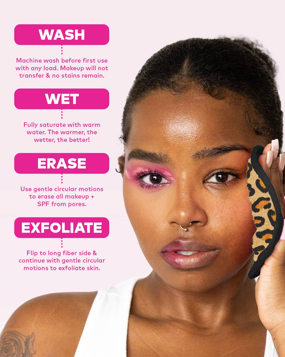 7-Day MakeUp Eraser Set - Leopard