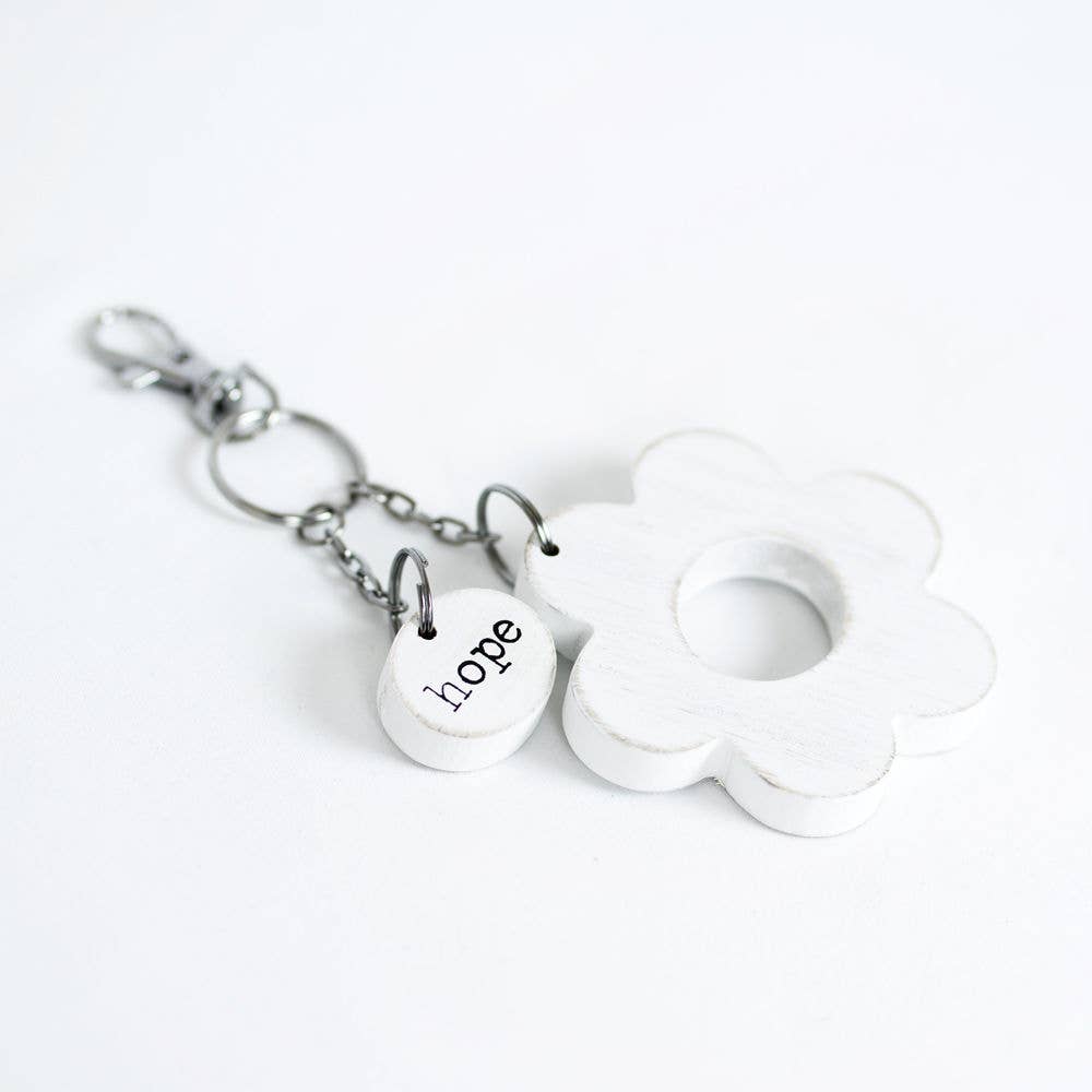 Full Of Hope Wood Keychain