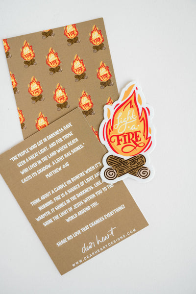 Light A Fire Sticker I Christian Sticker I Gift