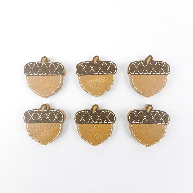 Wooden Acorns Set of 6