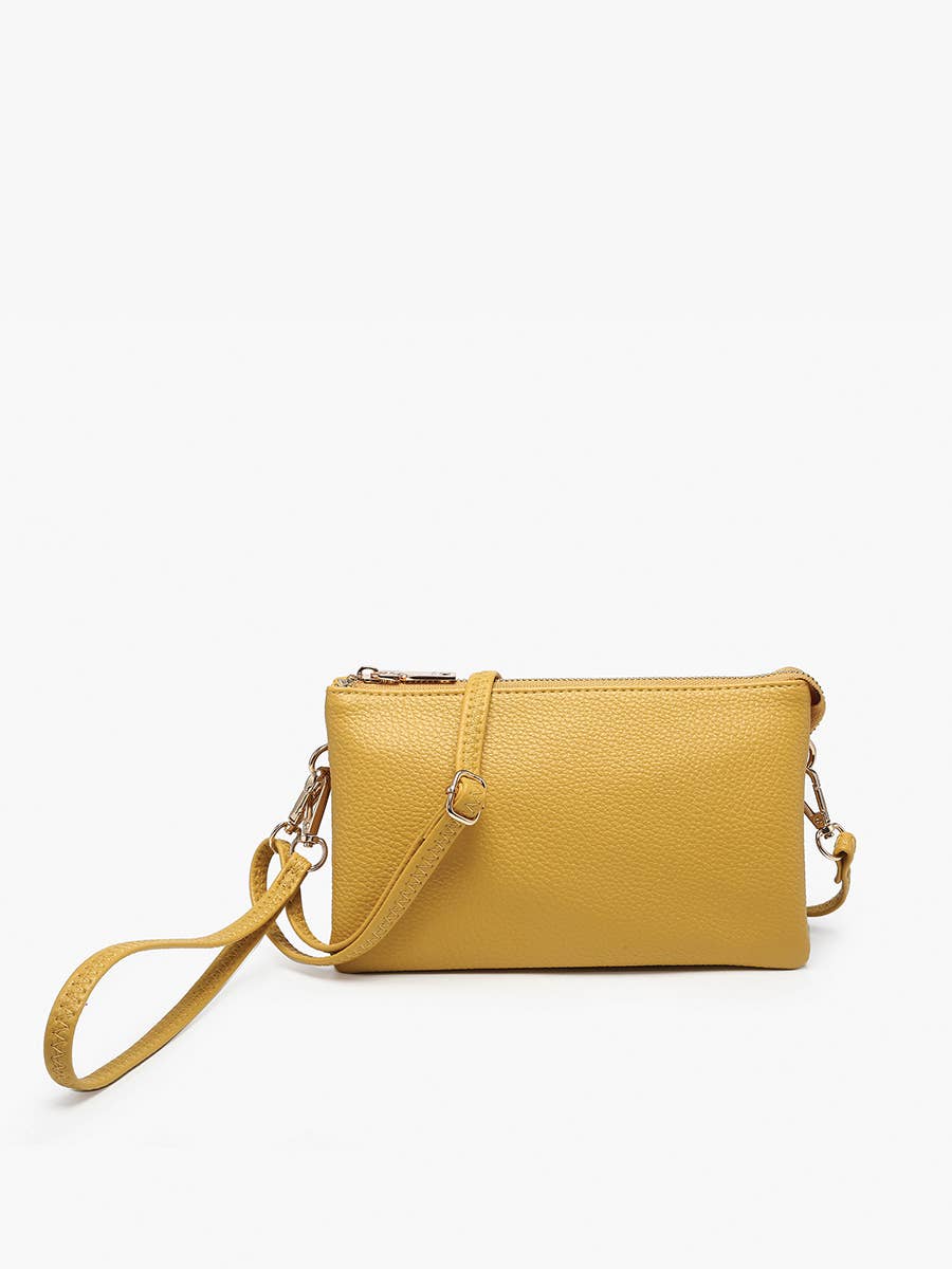 Riley 3 Compartment Crossbody/Wristlet: Marigold