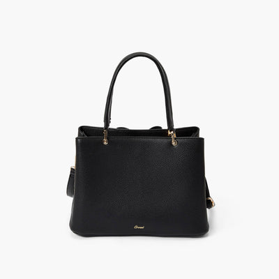 Jenna Bow Fall Satchel Purse: Black