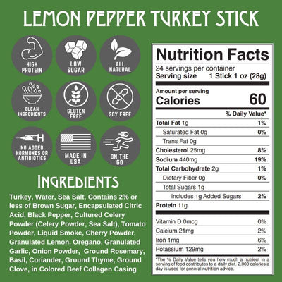 Lemon Pepper Turkey Stick