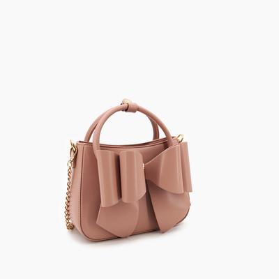Madeline Bow Crossbody Bag: Mauve