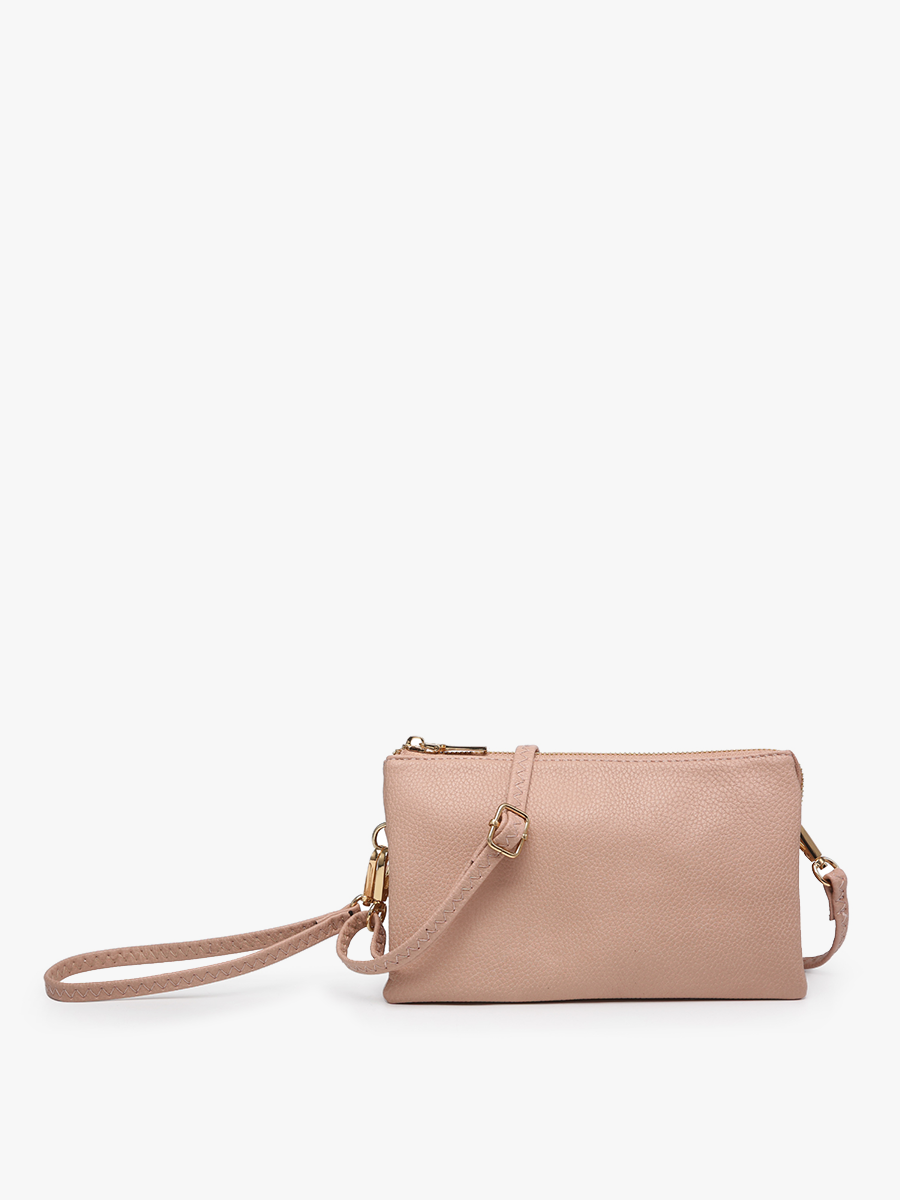 Riley 3 Compartment Crossbody/Wristlet: Nude22