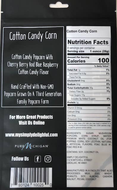 Simply Delightful Popcorn: Cotton Candy